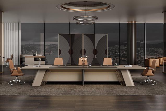 簡約現(xiàn)代會議桌-4